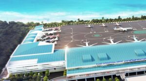 Phuket Airport Phase 2: a bigger terminal for 18 million passengers by 2032 Render of the expanded Phuket International Airport terminal beside the Andaman Sea at Mai Khao